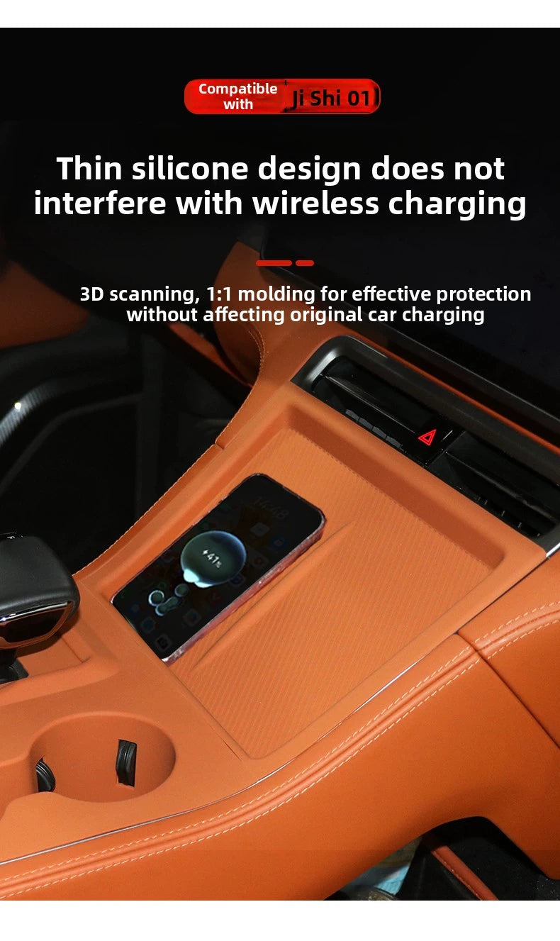 Rox 01 Wireless Charging Silicone Pad, Central Control Water Cup Anti-Slip Pad