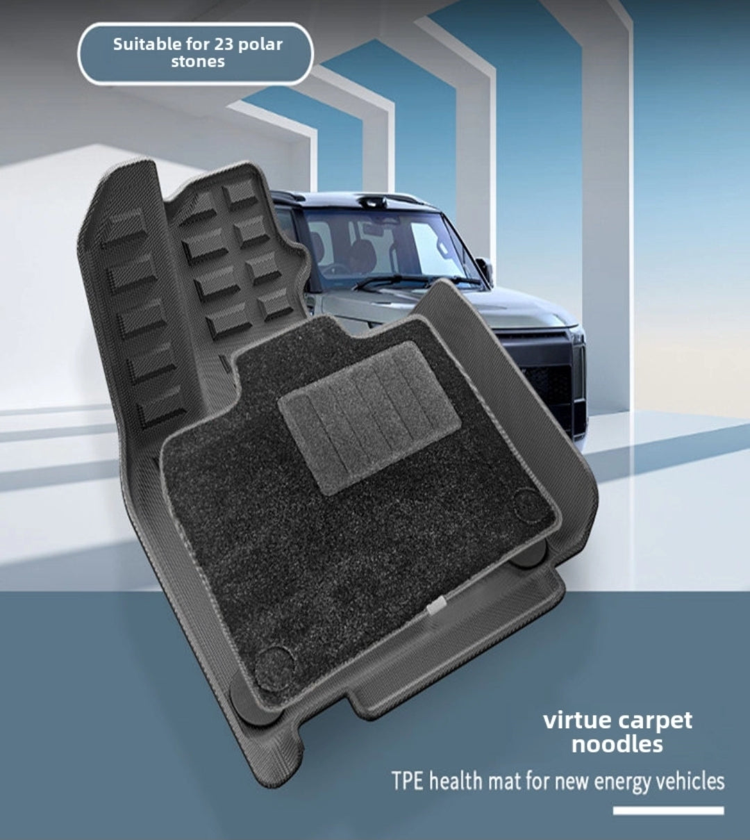 23-26 Models of Rox 01 , 2 Layers Car Floor Mats, Six-Seater/Seven-Seater Tpu + fabric Floor Mats, Full Coverage