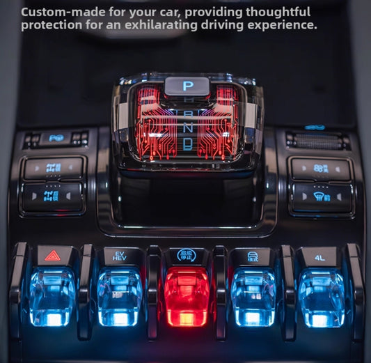 Leopard 8 & 5 Crystal Gear Shift Knob, Sci-Fi Luminous Gear Shift Knob