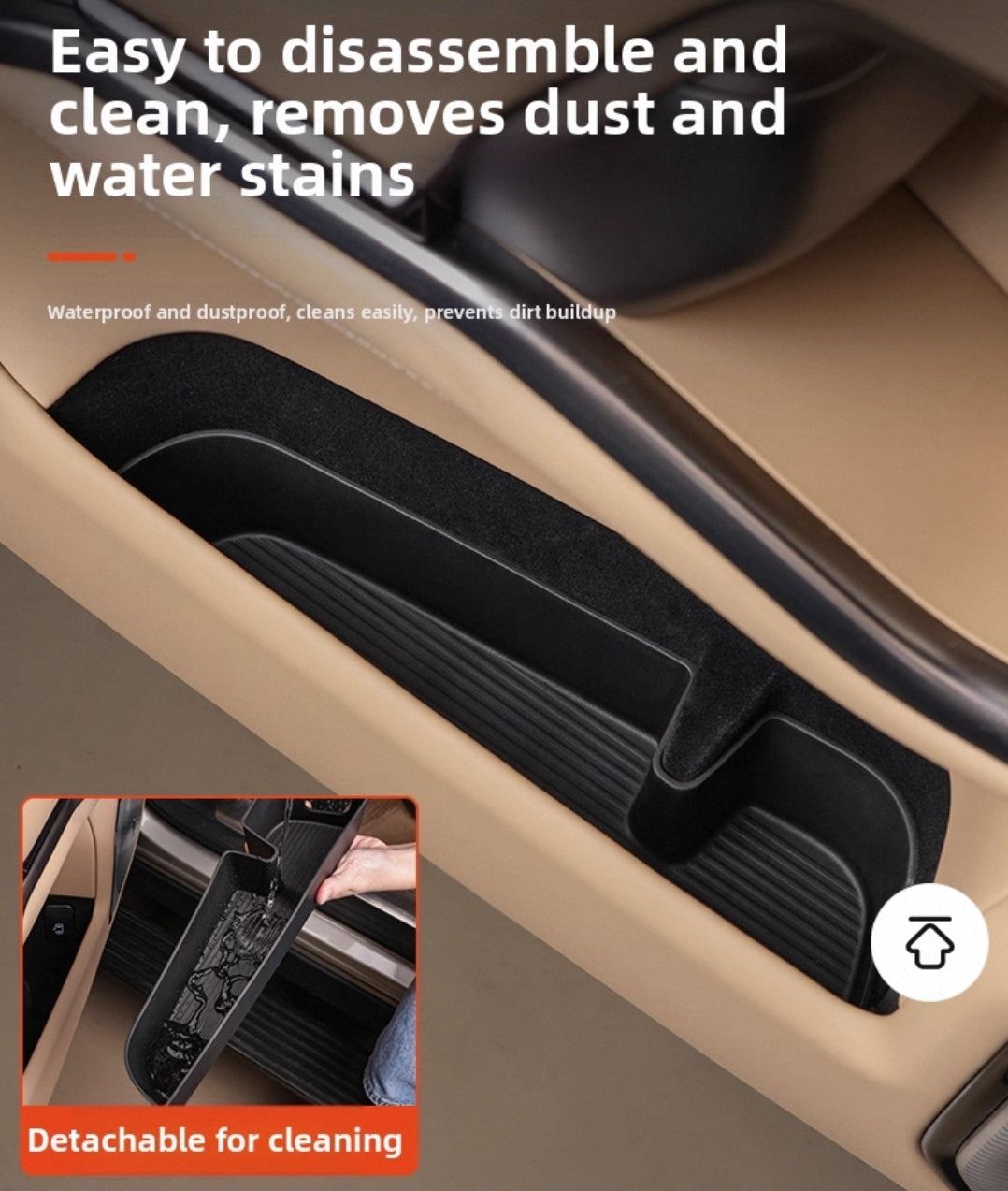 Leopard 8 Car Door Storage Box Mat Tpe Door Slot Storage Protection Mat Silicone